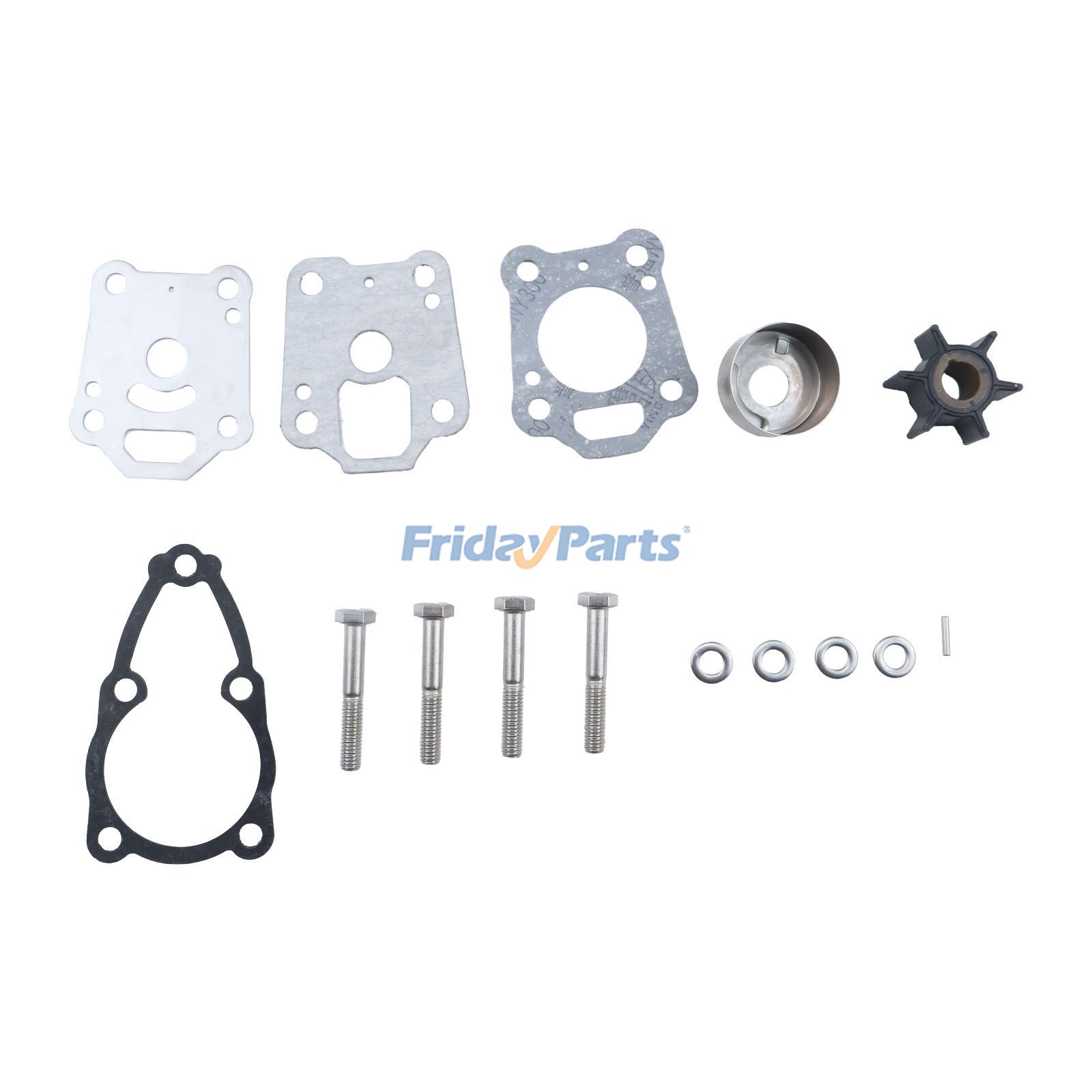 Kit de reparación de impulsor de bomba de agua 369-87322-1 para motores fueraborda Nissan Tohatsu Mercury de 4, 5 y 6 HP 