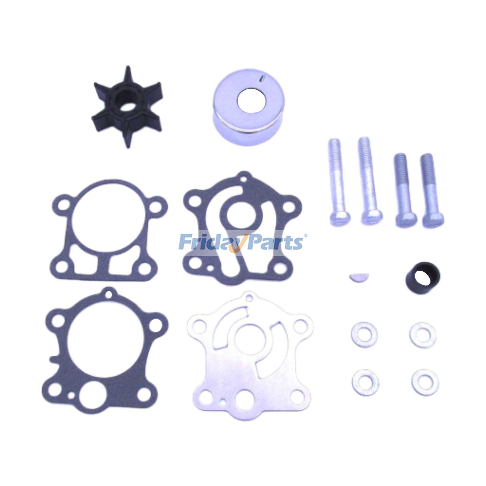 Kit de Reparo do Rotor da Bomba de Água 6H4-W0078-00 para Motor de Popa Yamaha 2 Tempos 40HP 50HP 1984-1996