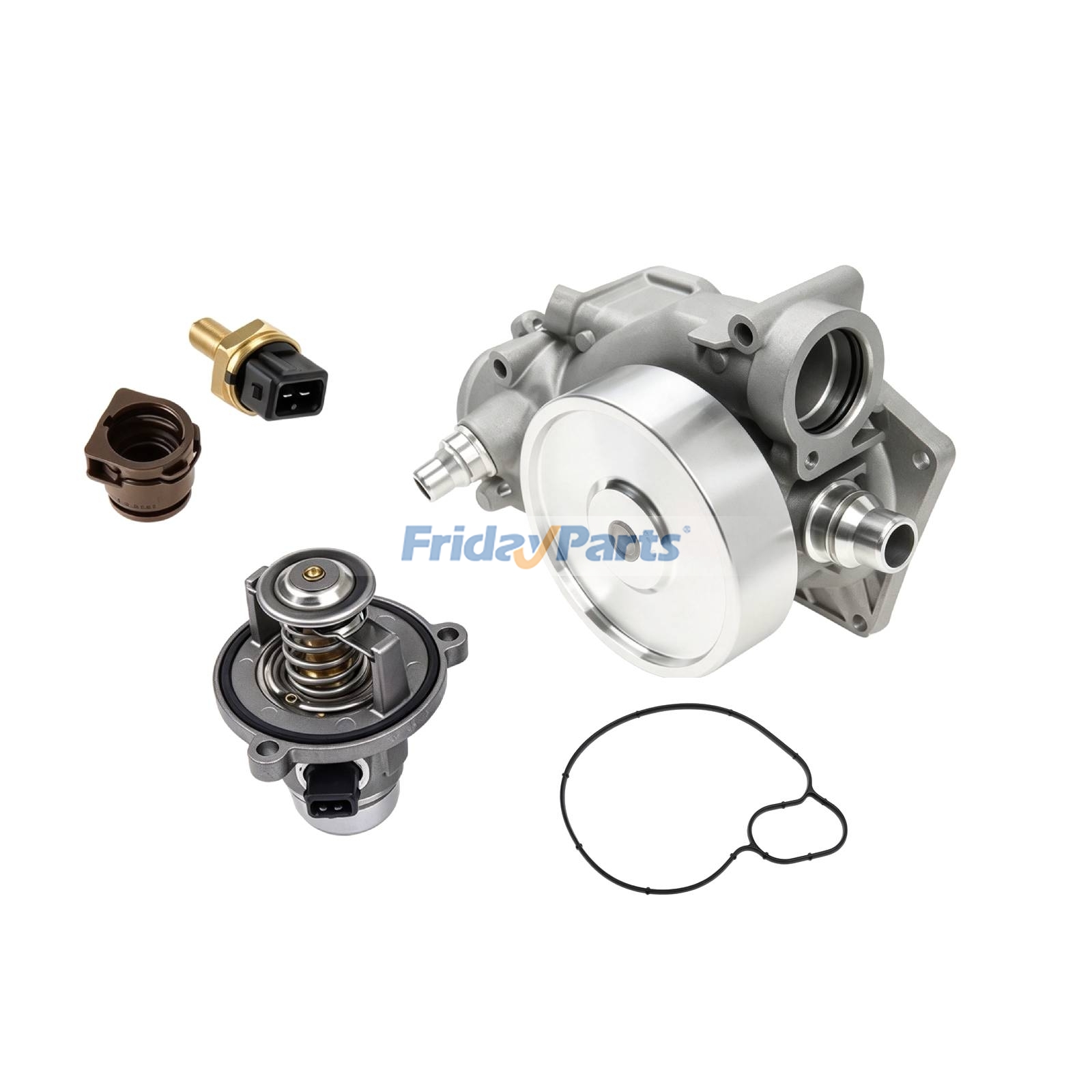 Water Pump Kit 11517548263 11537586885 for BMW Engine N63 S63 Vehicle 550i 650i 750i X5 X6 2008-2019 Premium Quality with 3-Year Warranty