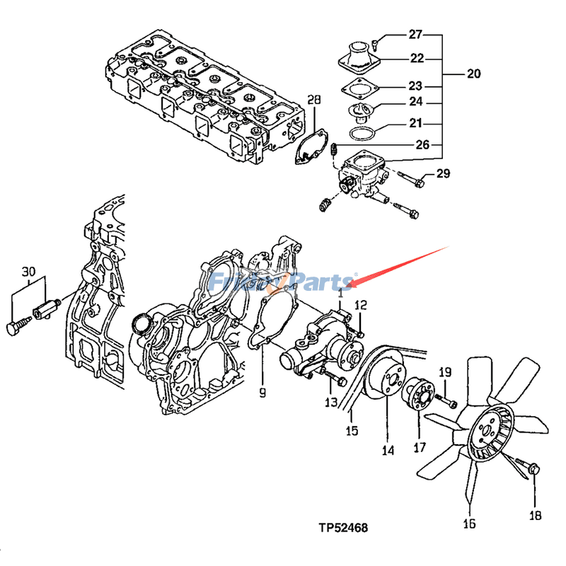 Water Pump for Excavator,Loader