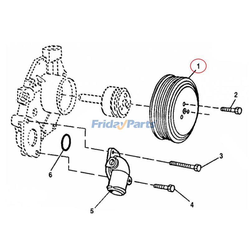 Water Pump Pulley for Dozer,Engine,Excavator,Forklift,Harvester,Loader,Off-Road Truck