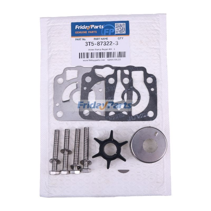 Water Pump Repair Kit 3T5-87322-3 for Tohatsu MD50B2 MD40B2 MFS50A MFS40A Nissan NSD50B2 NSF40A NSF50A