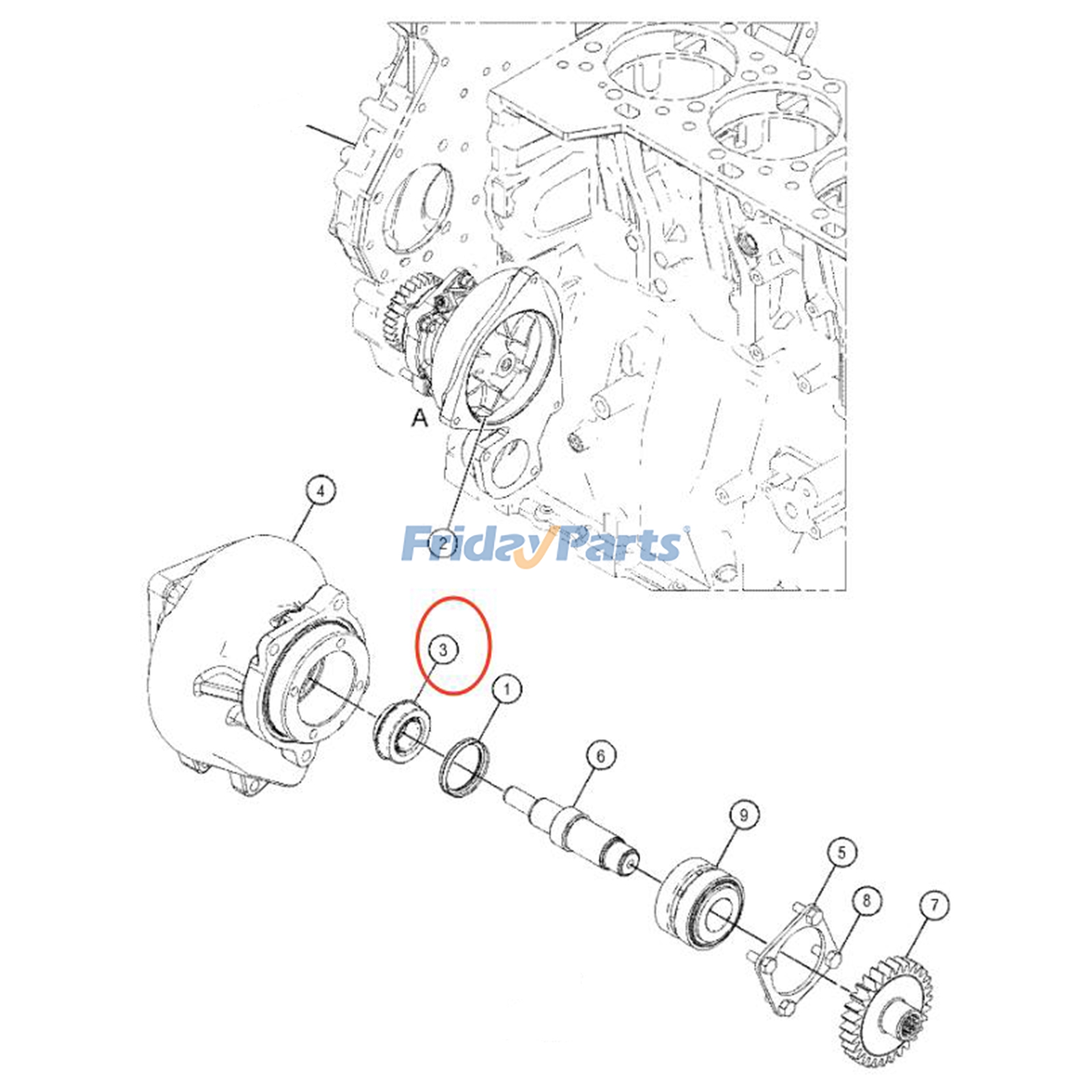 FridayParts Water Pump Seal