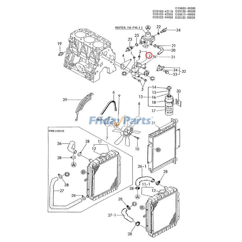 FridayParts Water Pump