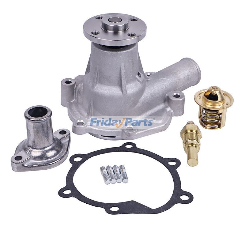FridayParts Wasserpumpe mit Dichtung & Thermostat & Sensor & Abdeckung für Mitsubishi Caterpillar CAT