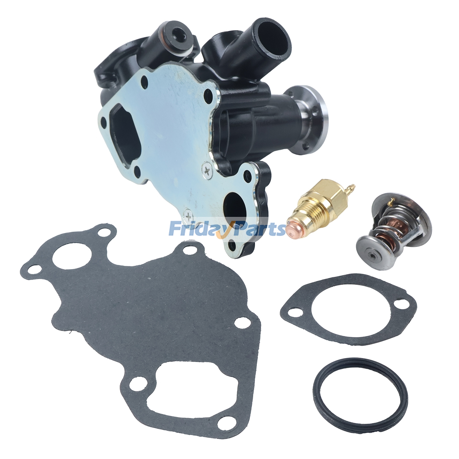 Wasserpumpe mit Dichtung, Thermostat und Schalter AM878192 M801088 CH15516 für John Deere Motor 4020 3009 3011 3012 3015 4019 Traktor 4115 4200 655 790 Mähwerk 1445 1545 3215für Für JOHN DEERE
