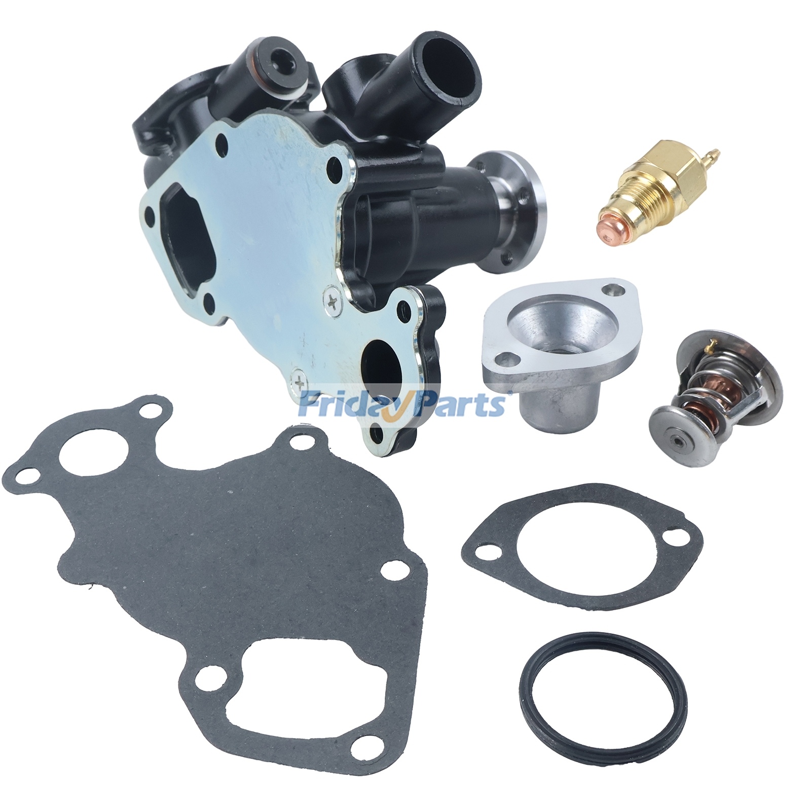 Wasserpumpe mit Dichtung & Thermostat & Schalter & Abdeckung AM878192 M801088 CH15516 CH15535 für John Deere Motor 4020 3009 3011 3012 3014 3015 4019für Für JOHN DEERE