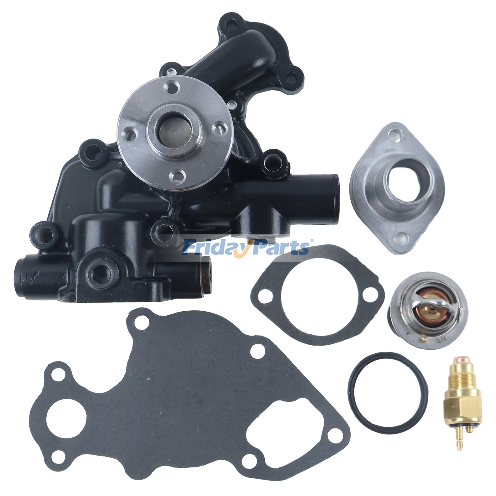 Wasserpumpe mit Dichtung & Thermostat & Schalter & AbdeckungFür JOHN DEERE