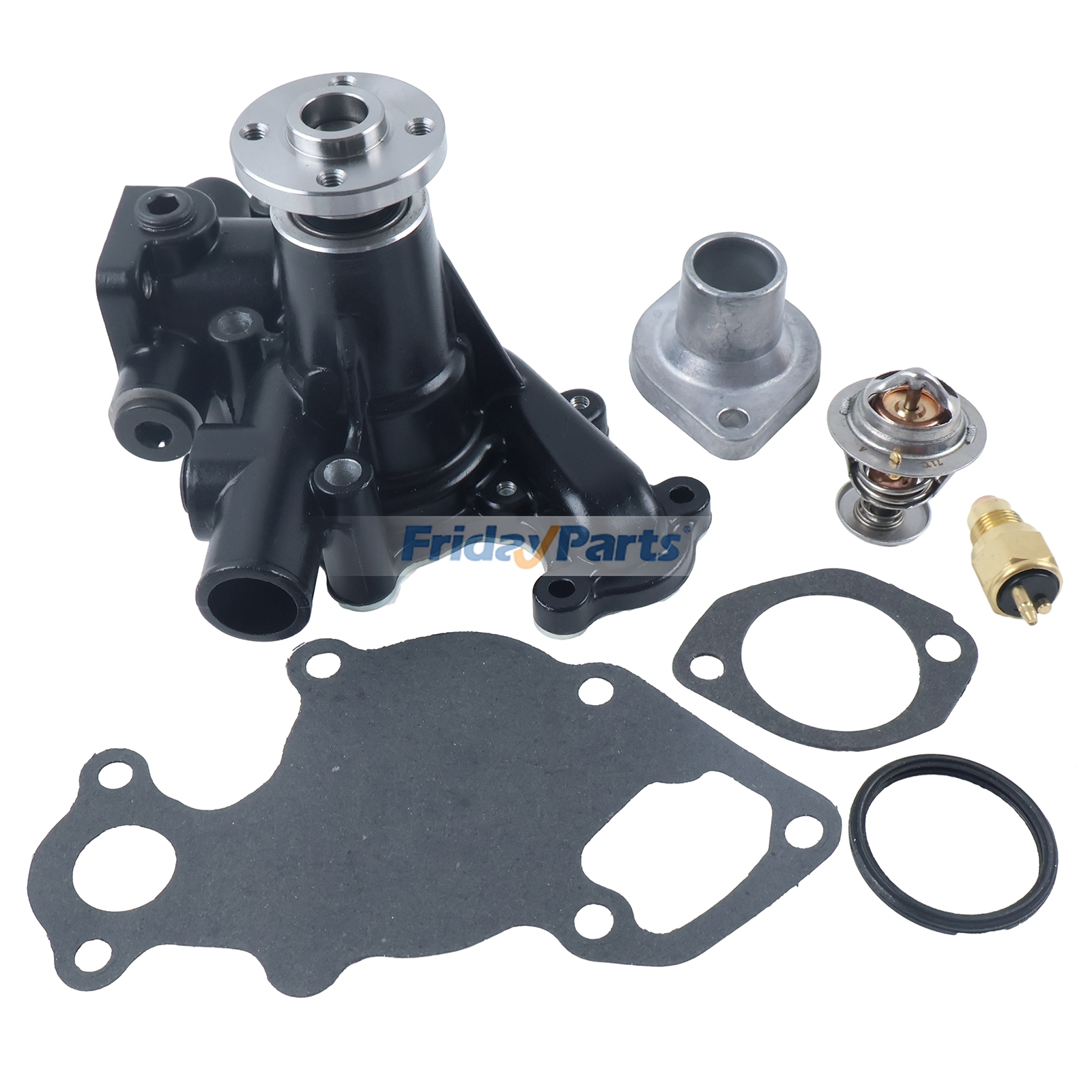 Wasserpumpe mit Dichtung & Thermostat & Schalter & Abdeckungfür Motor,Mäher,Traktor