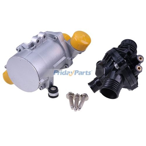LUKYUCHA Electric Water Pump W/ Thermostat & Bolts For BMW 128i 325i 328i 528i 530i X3