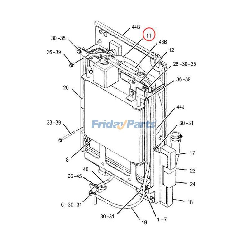 Water Radiatorerpillar CAT 303E for Excavator