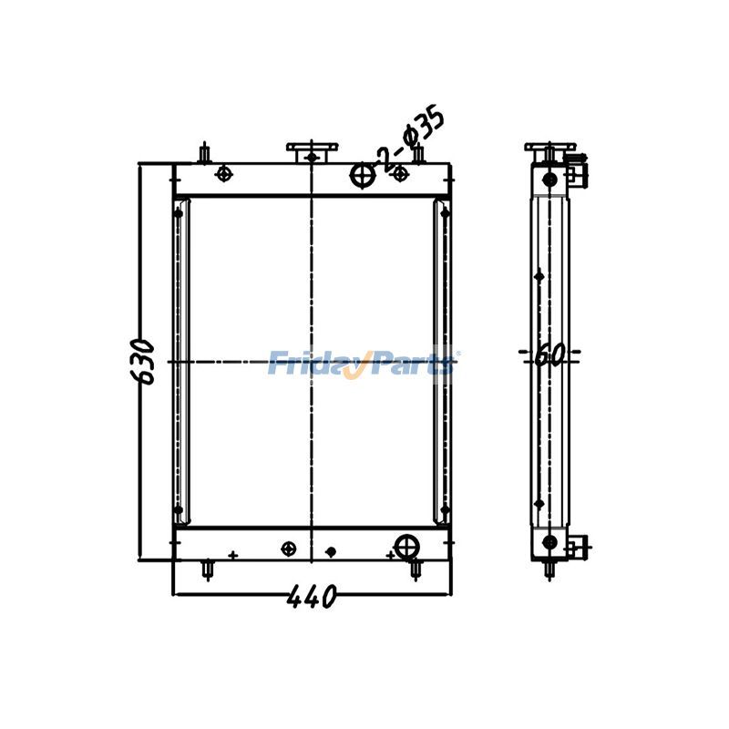  Water Radiator For JOHN DEERE