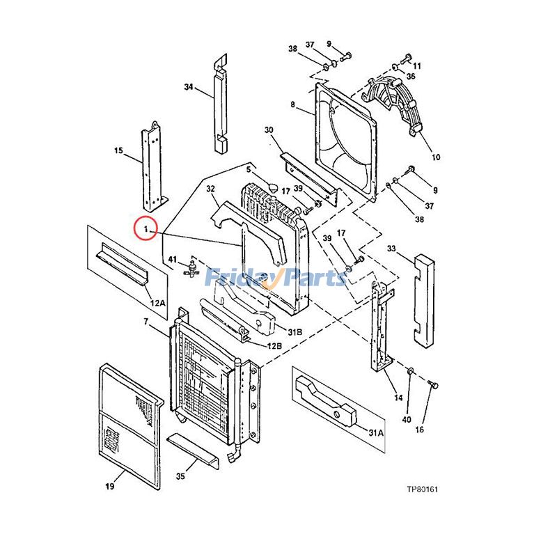 JOHN DEERE用エンジン,エクスカベーター用ウォータータンクラジエーター