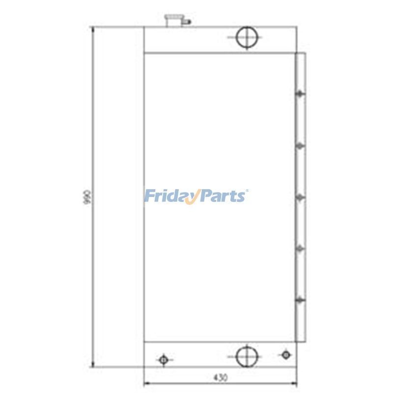 Núcleo do radiador de água 30/926129 para escavadeira JCB JS175 JS200 JS220XD JS210 JS235HD JS175W JS220HD JS190