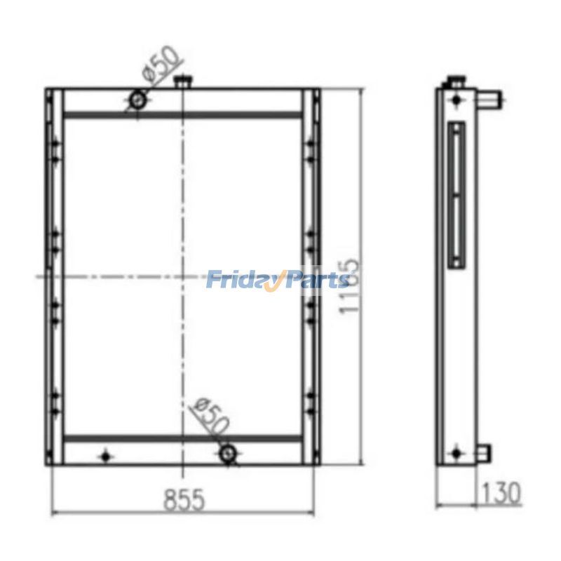 Water Radiator for Doosan Excavator Solar 255LC-V