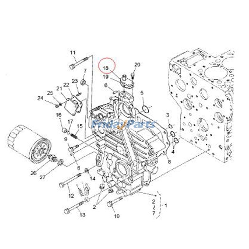 Water Return Flange for Forklift,Loader