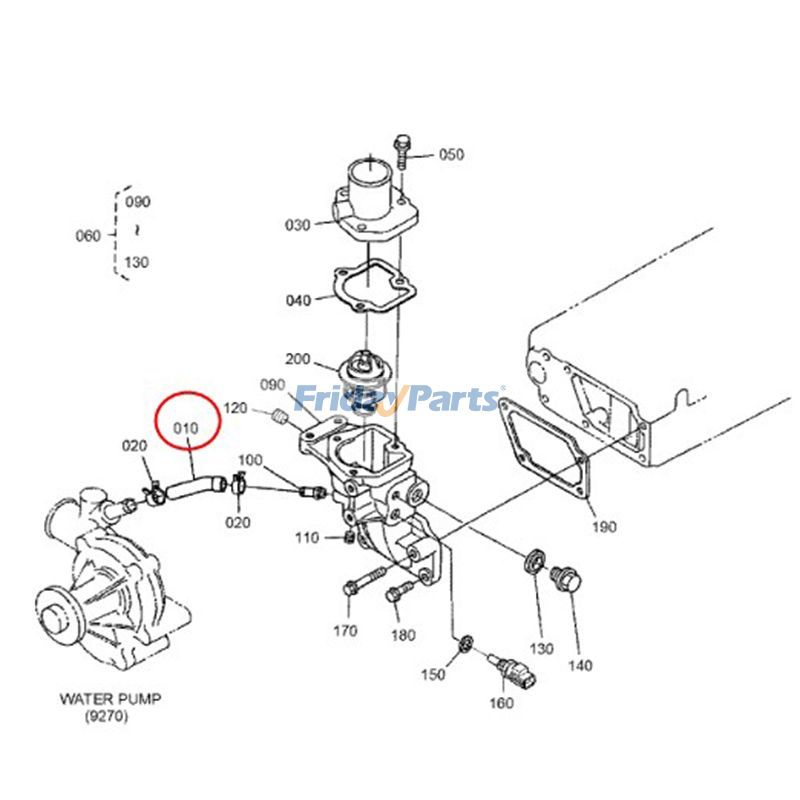 Water Return Pipe Skid Steer for Loader