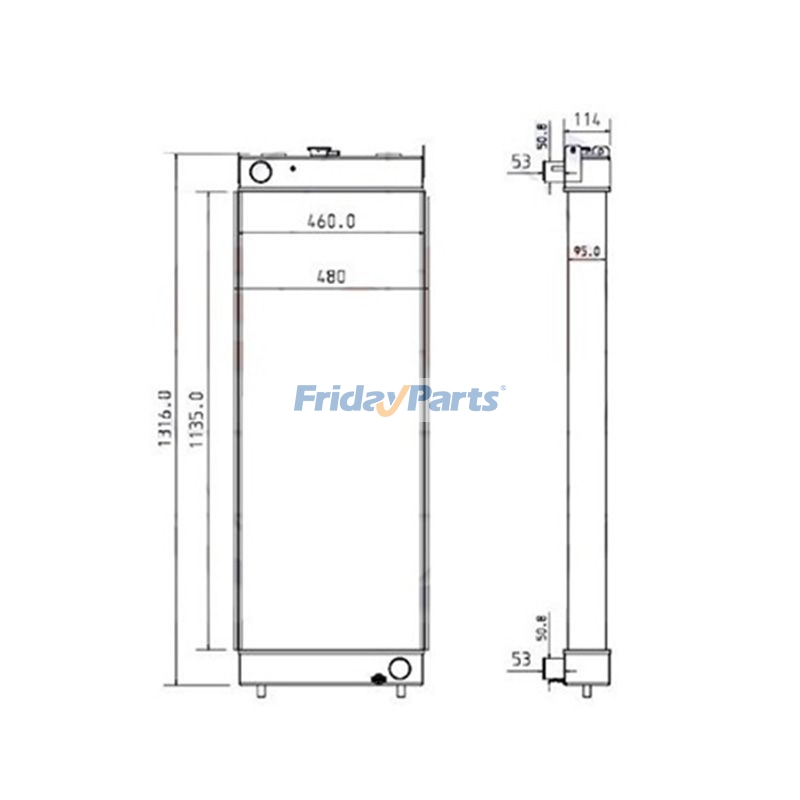 Water Tank Radiator for Excavator