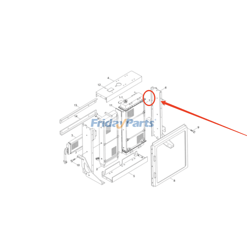 Water Tank Radiator  for Excavator