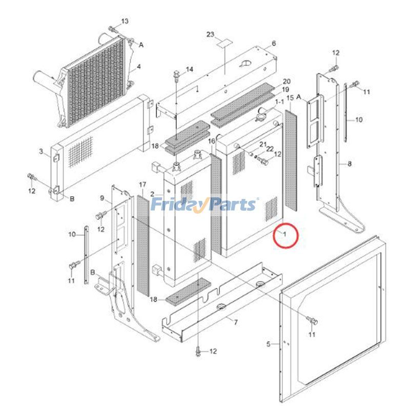 Water Tank Radiator 1 for Loader