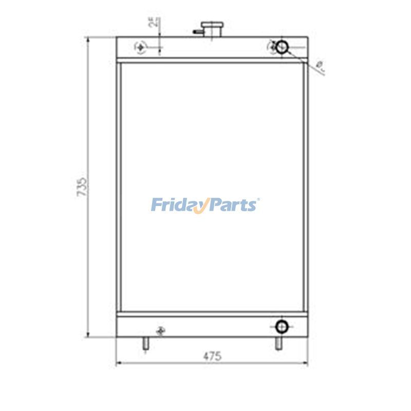 Water Tank Radiator 11M9-44010 for Hyundai Excavator R55-9 R55W-9
