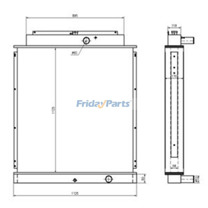 Water Tank Radiator 11NB-45010 for Hyundai Excavator R450LC-7 R450LC-7A R500LC-7 R500LC-7A
