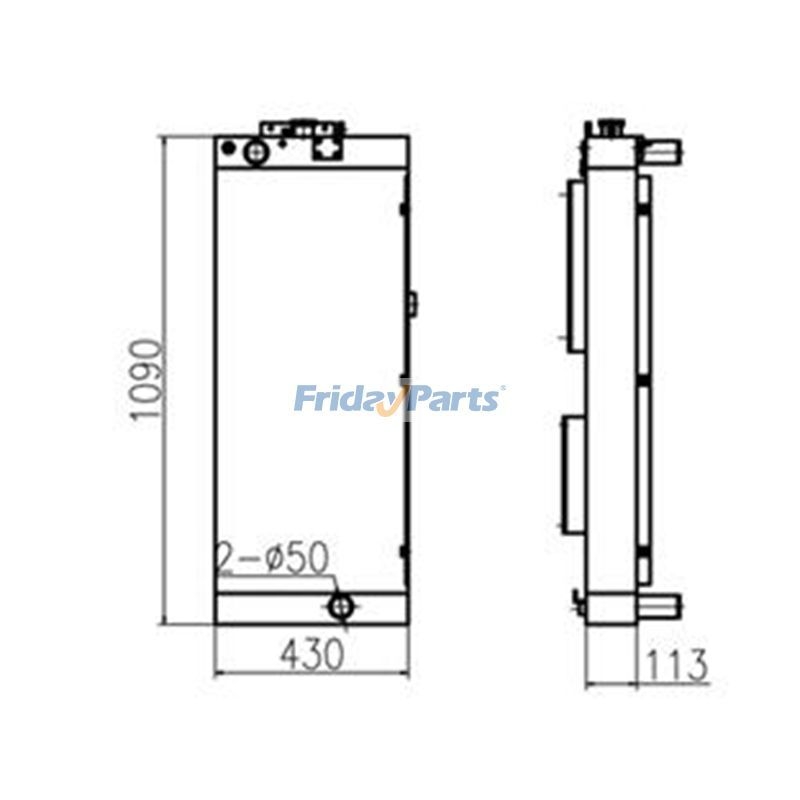 Buy Water Tank Radiator 11Q6 40630 11Q6 40631 For Hyundai Excavator buy-water-tank-radiator-11q6-40630-11q6-40631-for-hyundai-excavator