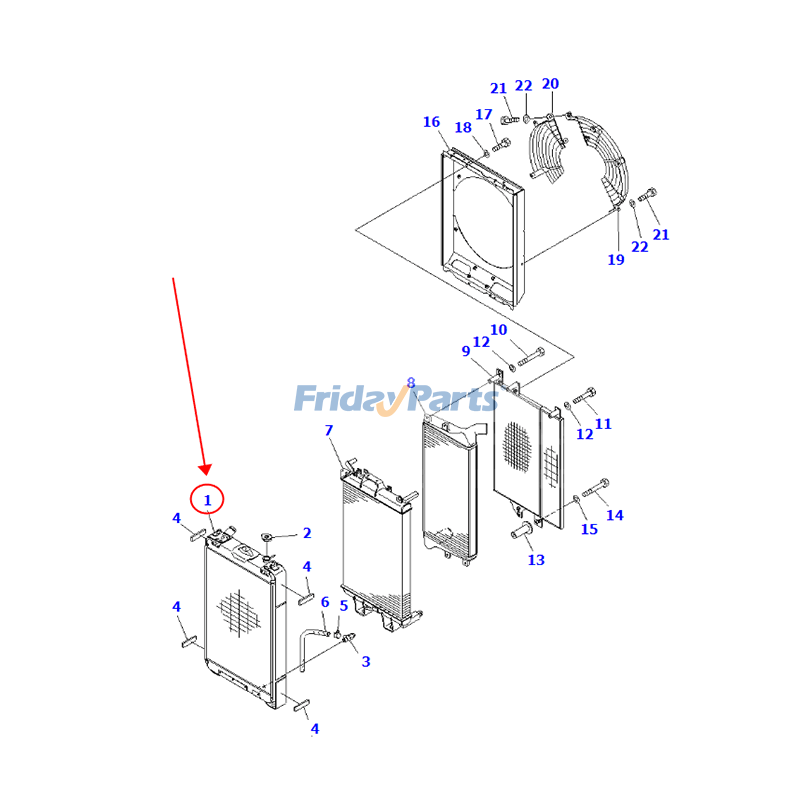 Water Tank Radiator for Loader