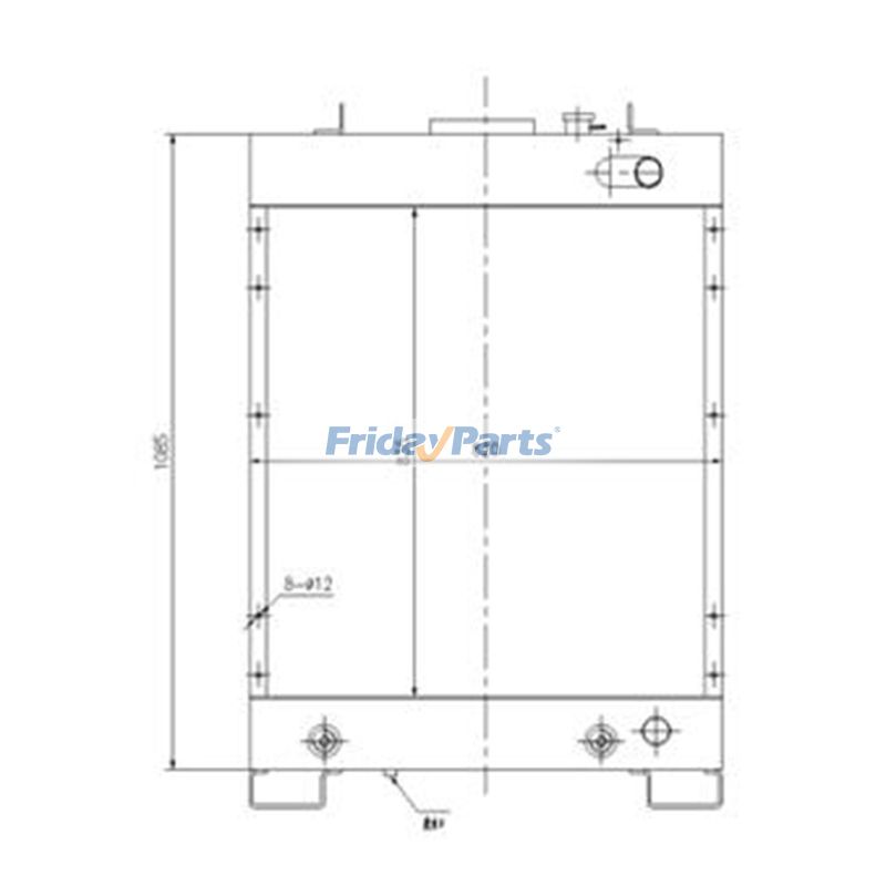 Water Tank Radiator Bull s For KOMATSU Loader
