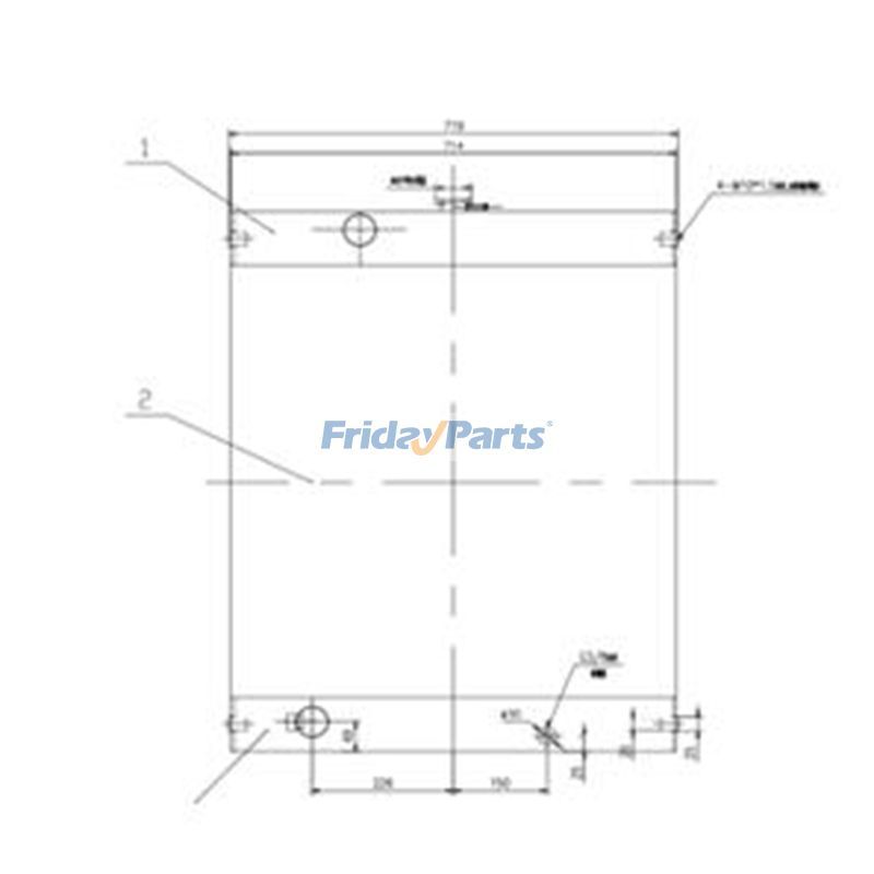 Water Tank Radiator 13840000-1 for Doosan Excavator S220LC-III