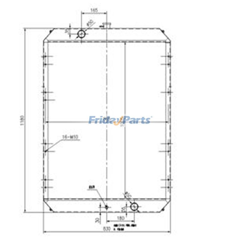 Water Tank Radiator for Excavator