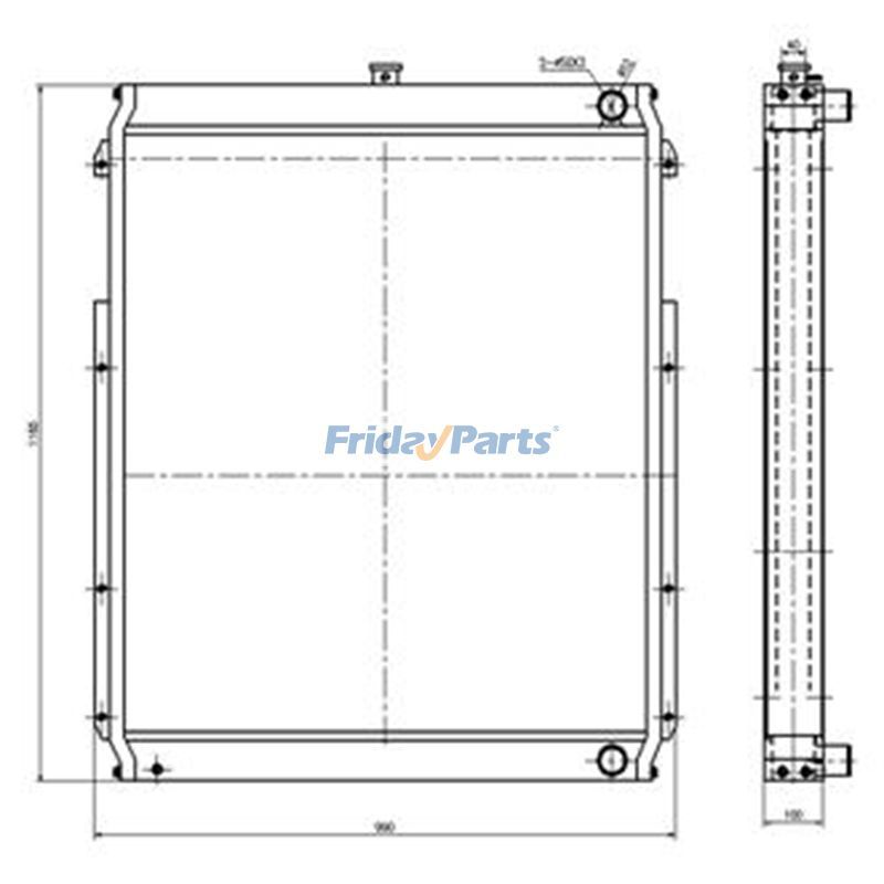 Water Tank Radiator 1470448 for Caterpillar CAT Excavator E330B
