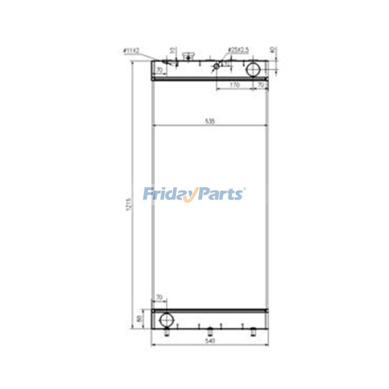Water Tank Radiator 14X-03-51111 for Komatsu D65EX-16 D65PX-16 D65WX-16