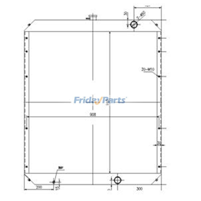 Water Tank Radiator 1932802 for Caterpillar CAT Excavator E322C