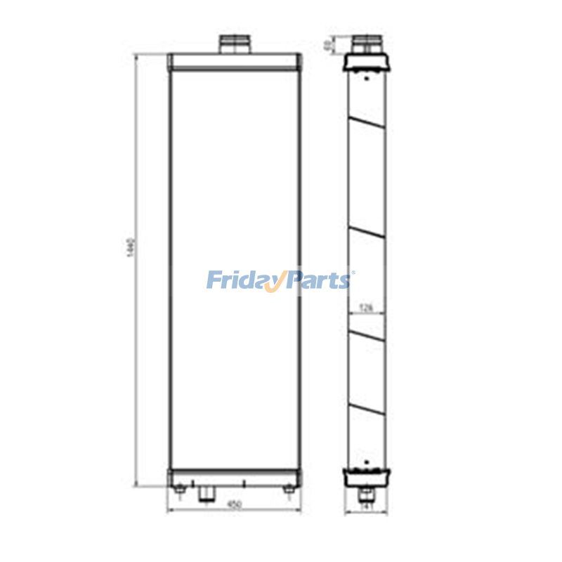 Water Tank Radiator 195-03-63113 for Komatsu D375A-6 Bulldozer