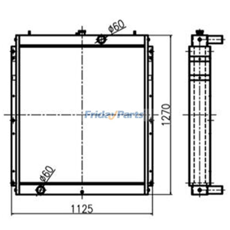 Water Tank Radiator 202-00075E 202-00075B 202-00075C for Doosan Excavator S500LC-V S470LC-V S420LC-V