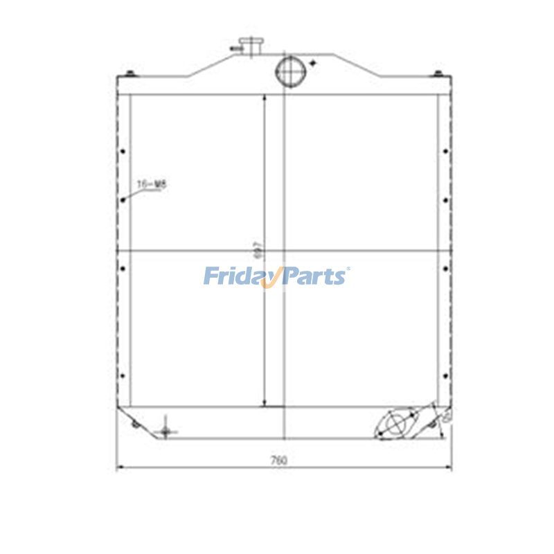 Radiateur de réservoir d'eaupour Pelle