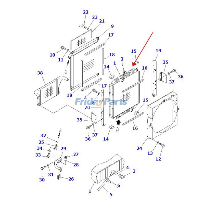 Water Tank Radiator for Loader