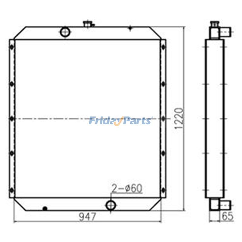 Water Tank Radiator 208-03-61350 208-03-61850 for Komatsu Excavator PC450-6 PC400-6