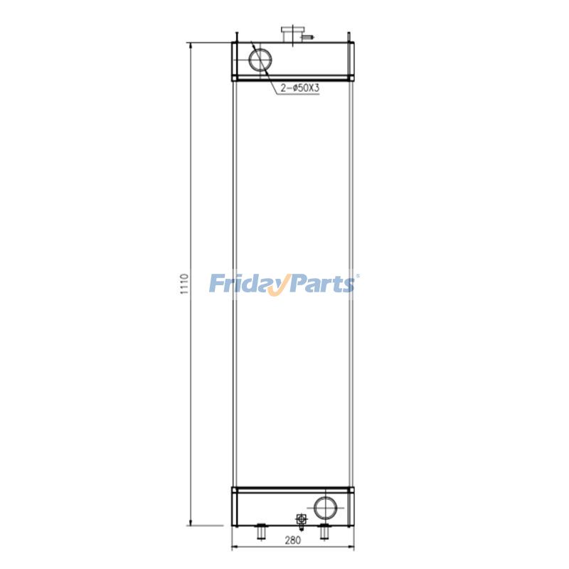 Radiador del tanque de agua 20J-03-12110 para excavadora Komatsu PW180-7E0 PW180-7 Plus Para KOMATSU