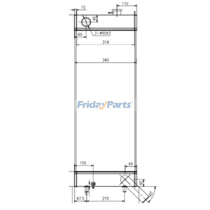  Water Tank Radiator For KOMATSU
