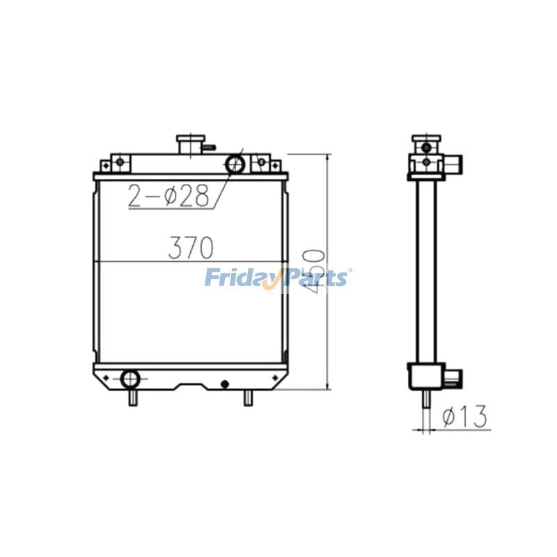 Water Tank Radiator 243-6260 for Mitsubishi Engine L3E Caterpillar CAT Mini Hydraulic Excavator 301.6C 301.8C for less