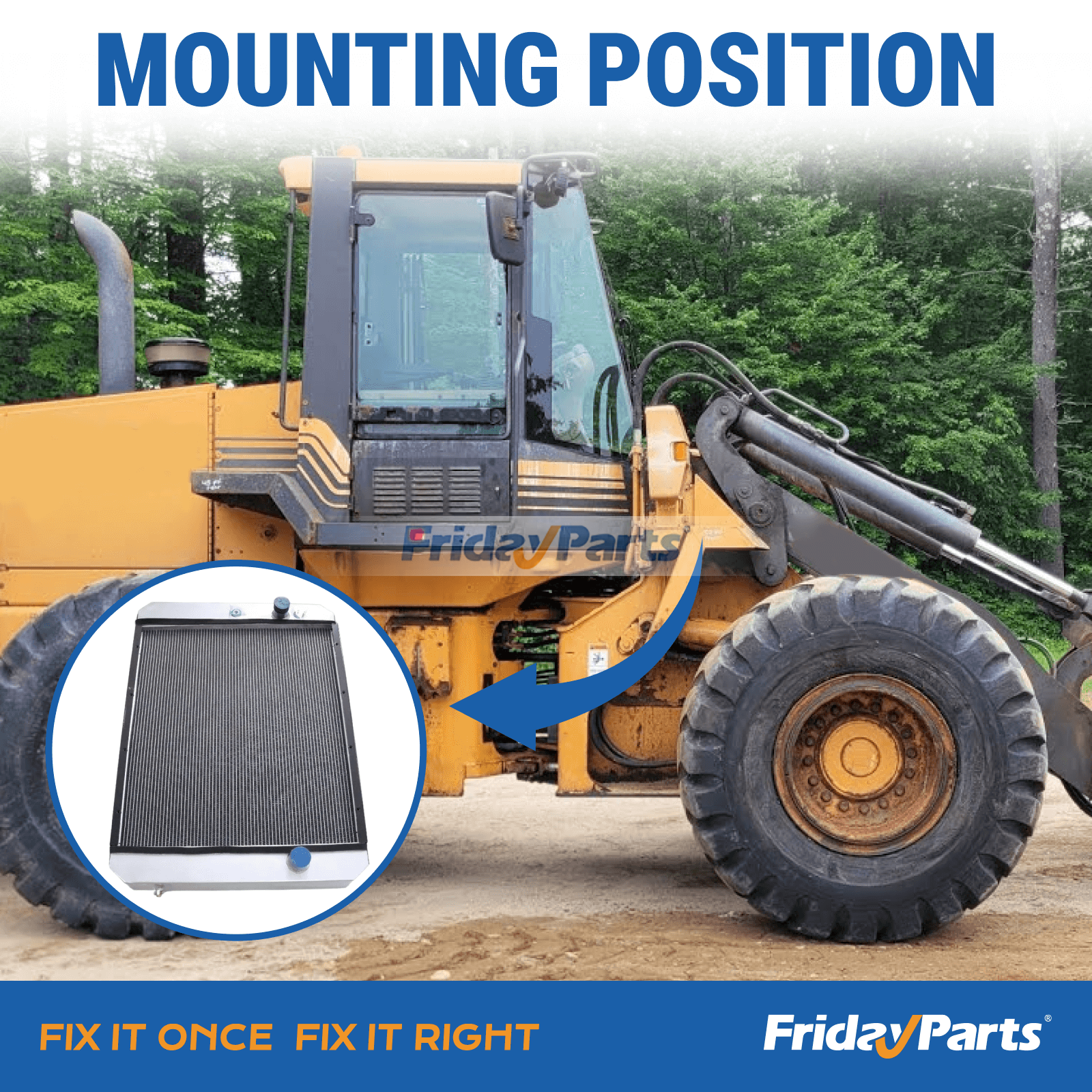 Water Tank Radiator Wheel For CASE Loader