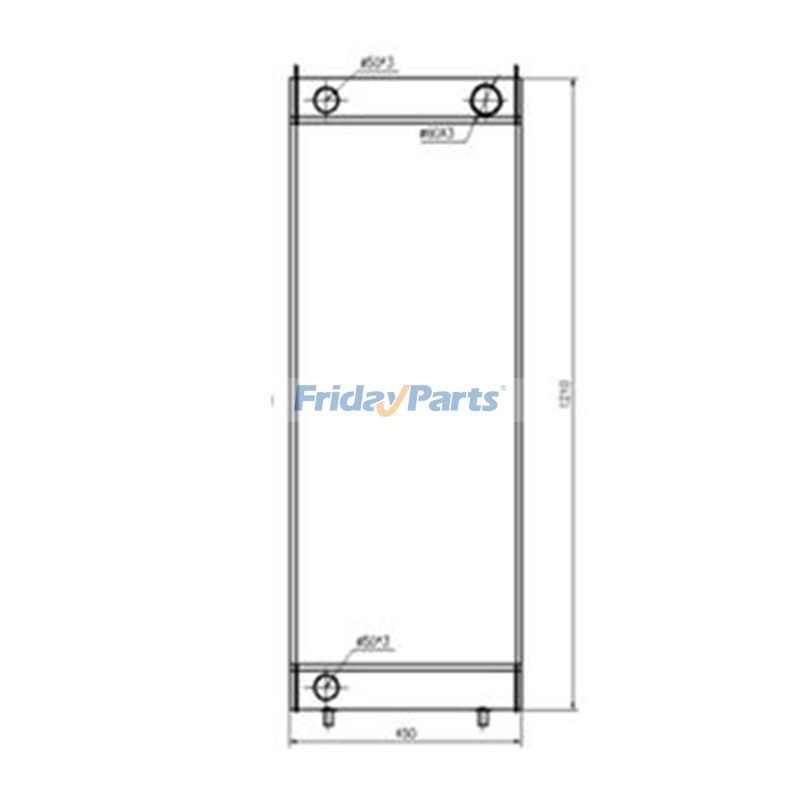 Water Tank Radiator 263J2-17001 for Hitachi Wheel Loader ZW310