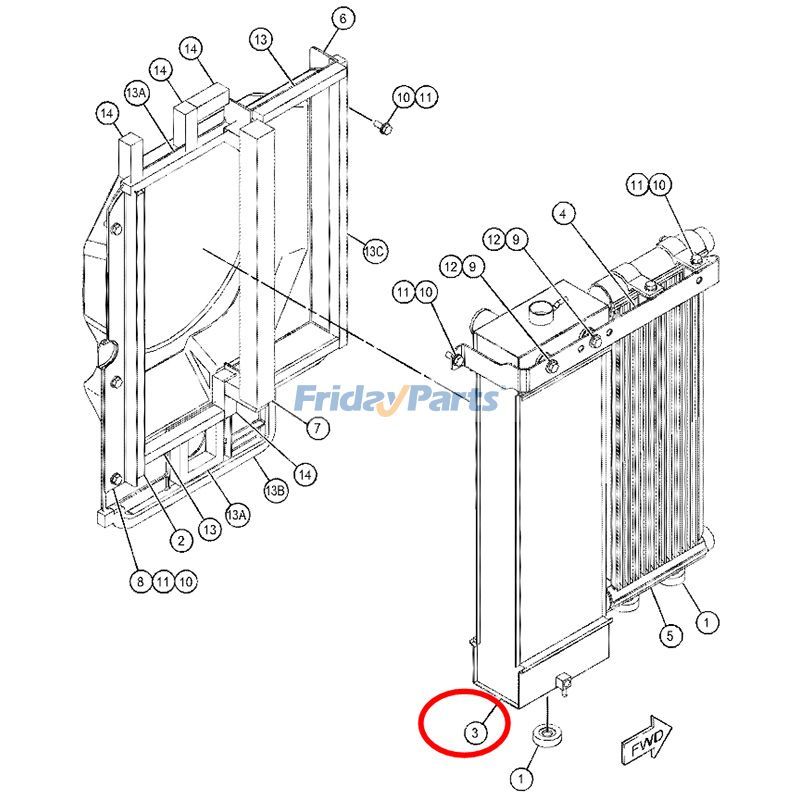 Water Tank Radiatorerpillar CAT CRCR for Engine,Excavator
