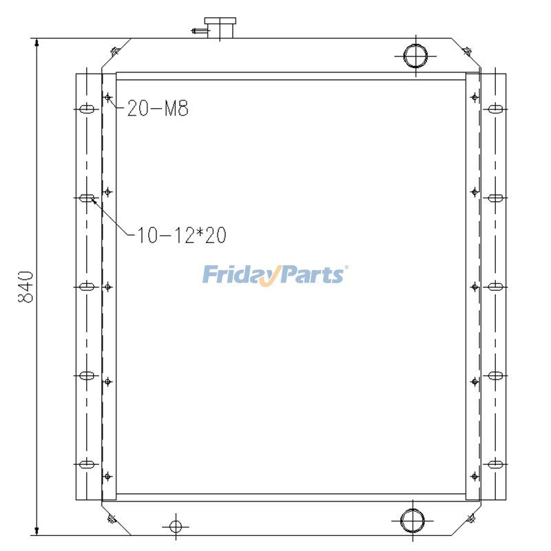 Radiateur de réservoir d'eaupour Pelle