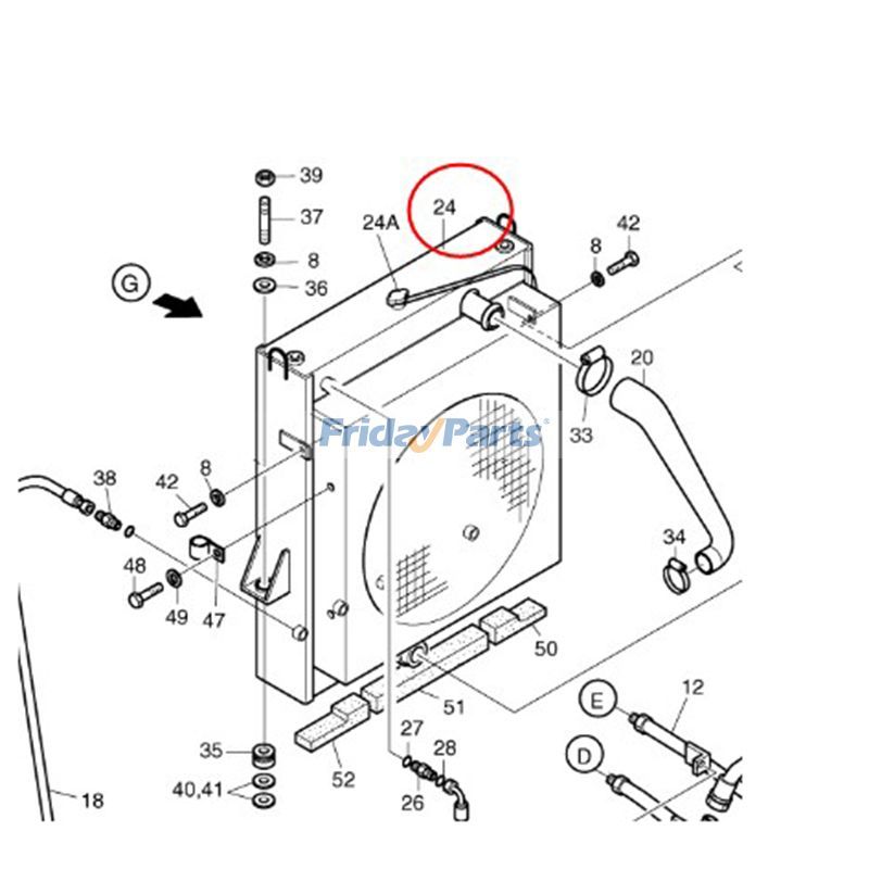 Water Tank Radiator for Loader