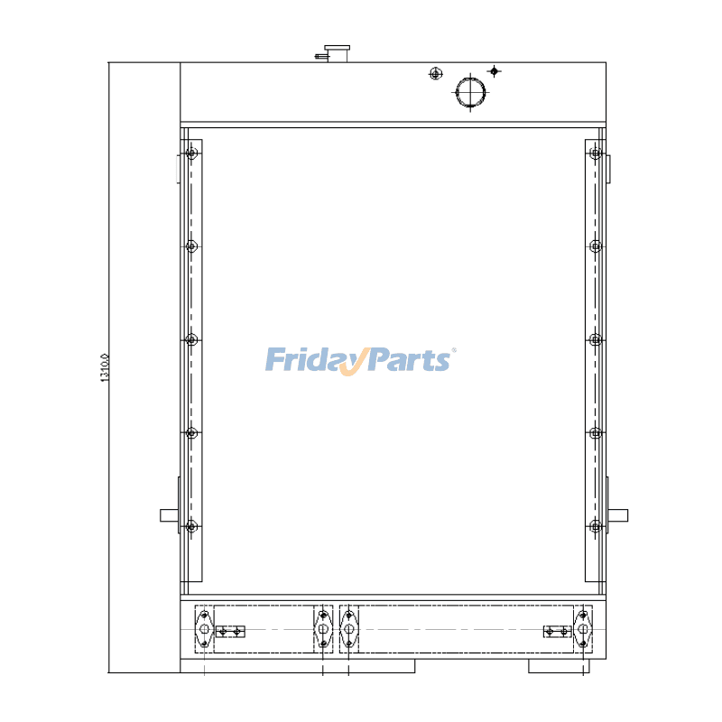 Water Tank Radiator 421-03-21103 for Komatsu Wheel Loader WA470-3 WA450-3