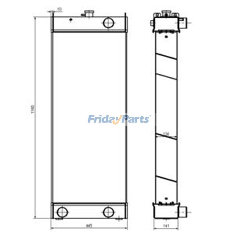 Water Tank Radiator Wheel For KOMATSU Loader