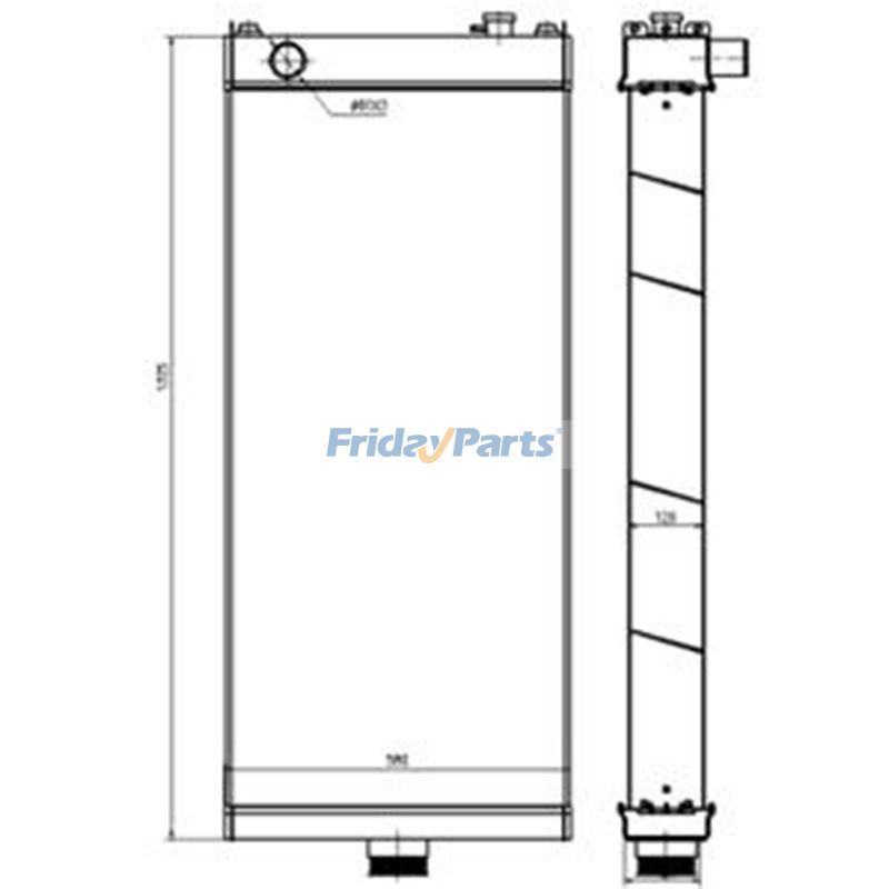 Water Tank Radiator 425-03-42210 for Komatsu Wheel Loader WA500-7